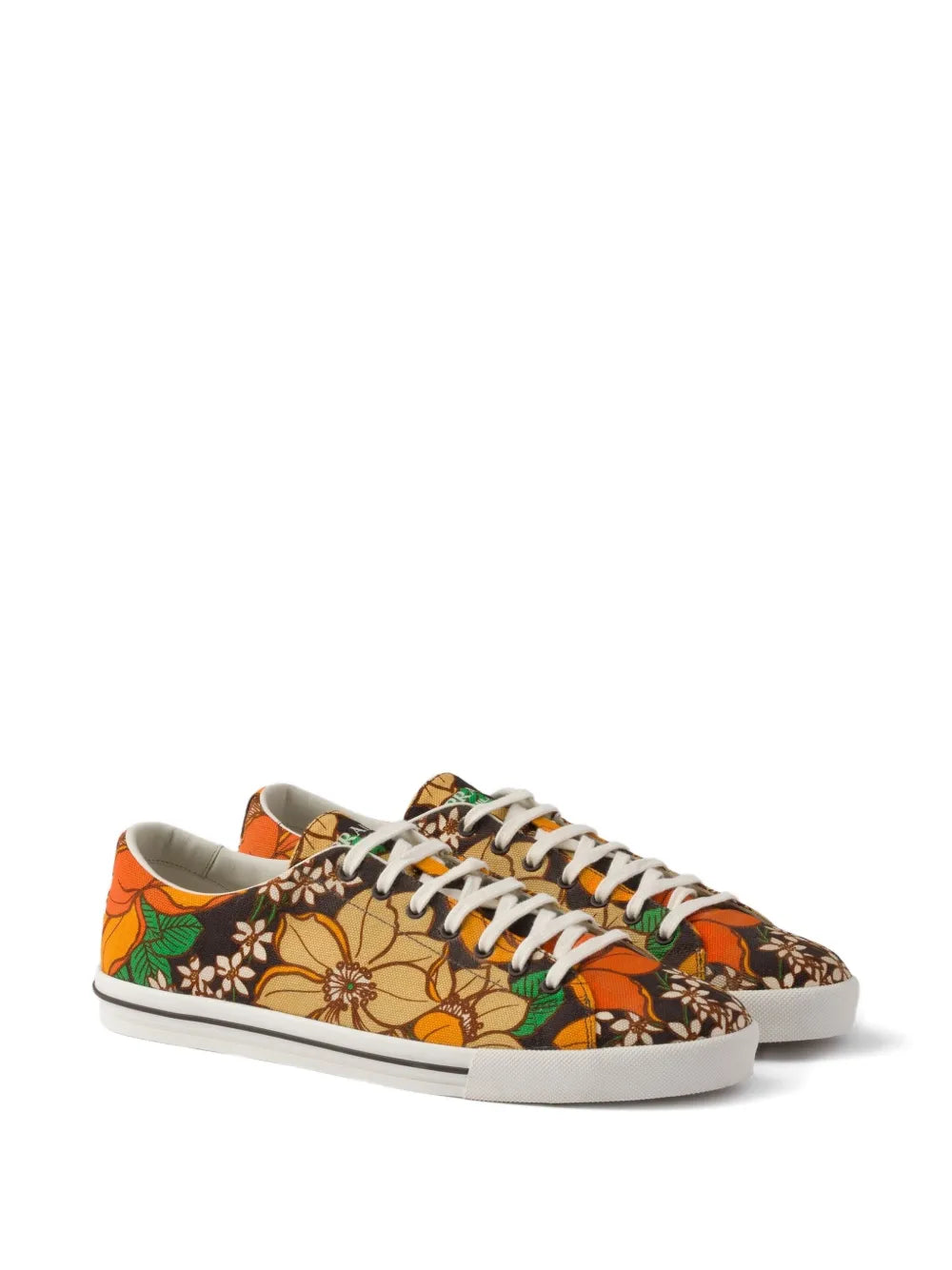 Prada Floral-Print Canvas Sneakers