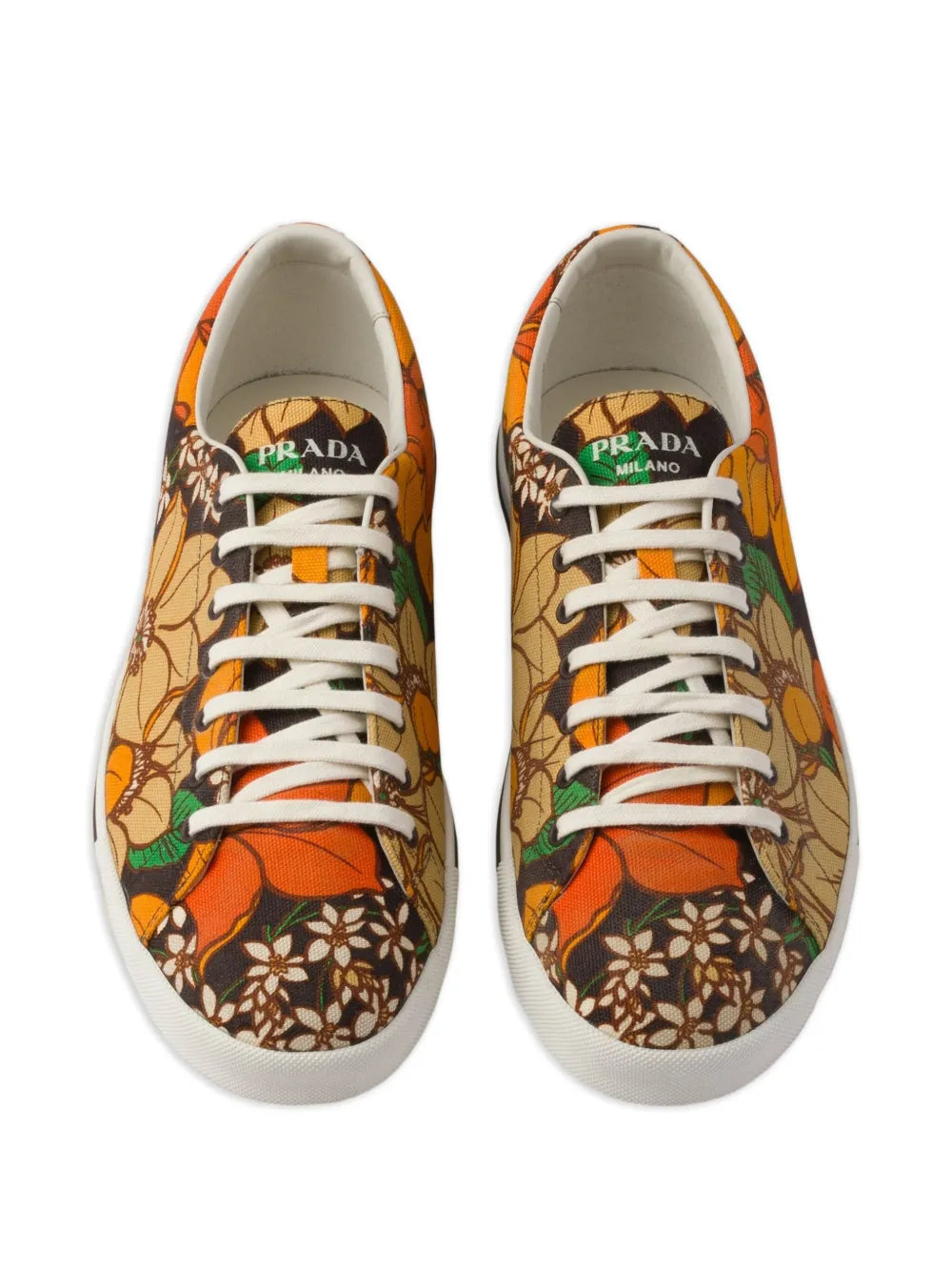 Prada Floral-Print Canvas Sneakers