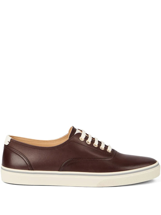 Brunello Cucinelli Leather Lace-Up Sneakers