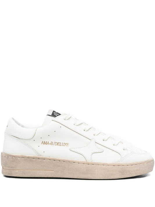 Ama Brand Star-Detail Leather Sneakers