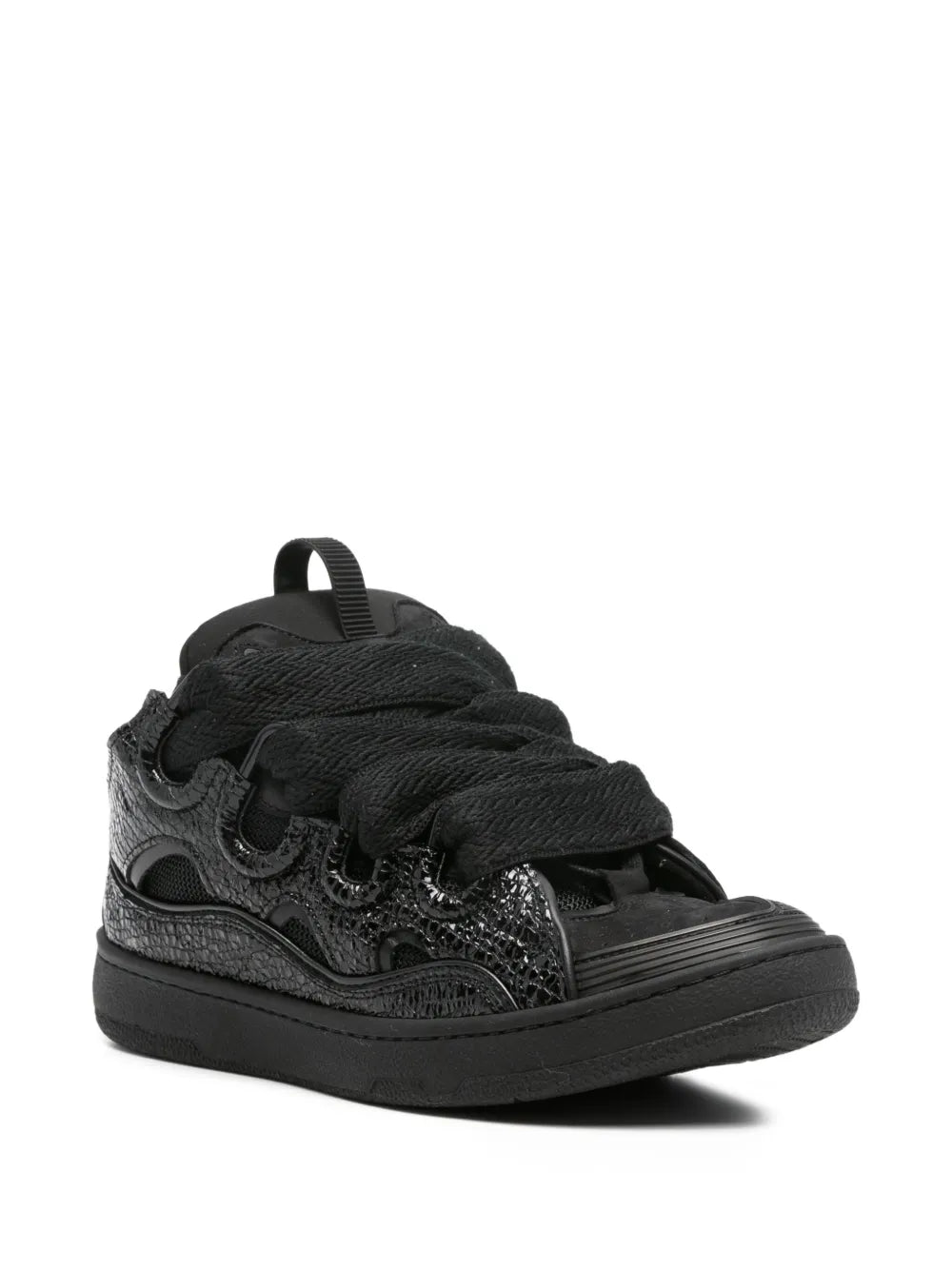 Lanvin Lace-Up Textured Sneakers