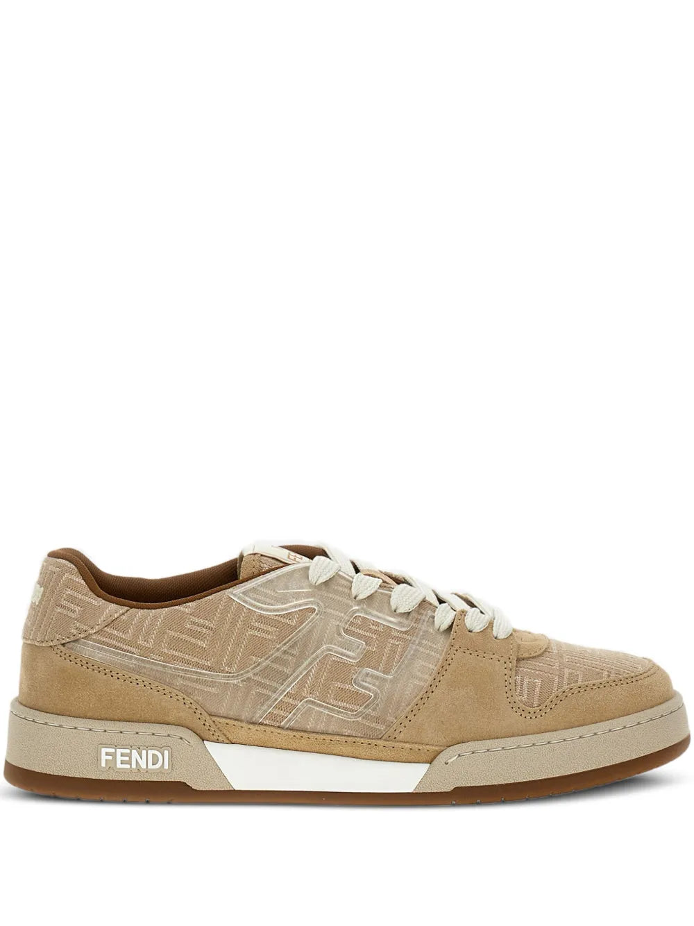 Fendi Match  Leather Low-Top Sneakers