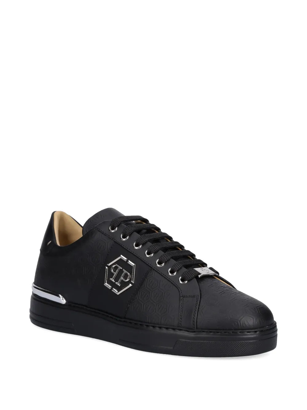 Philipp Plein Embossed-Logo Lace-Up Sneakers