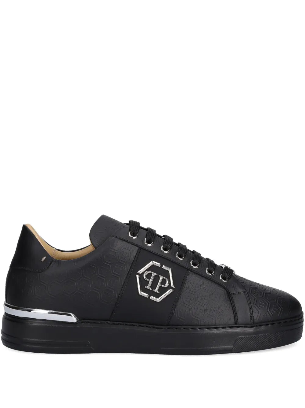 Philipp Plein Embossed-Logo Lace-Up Sneakers