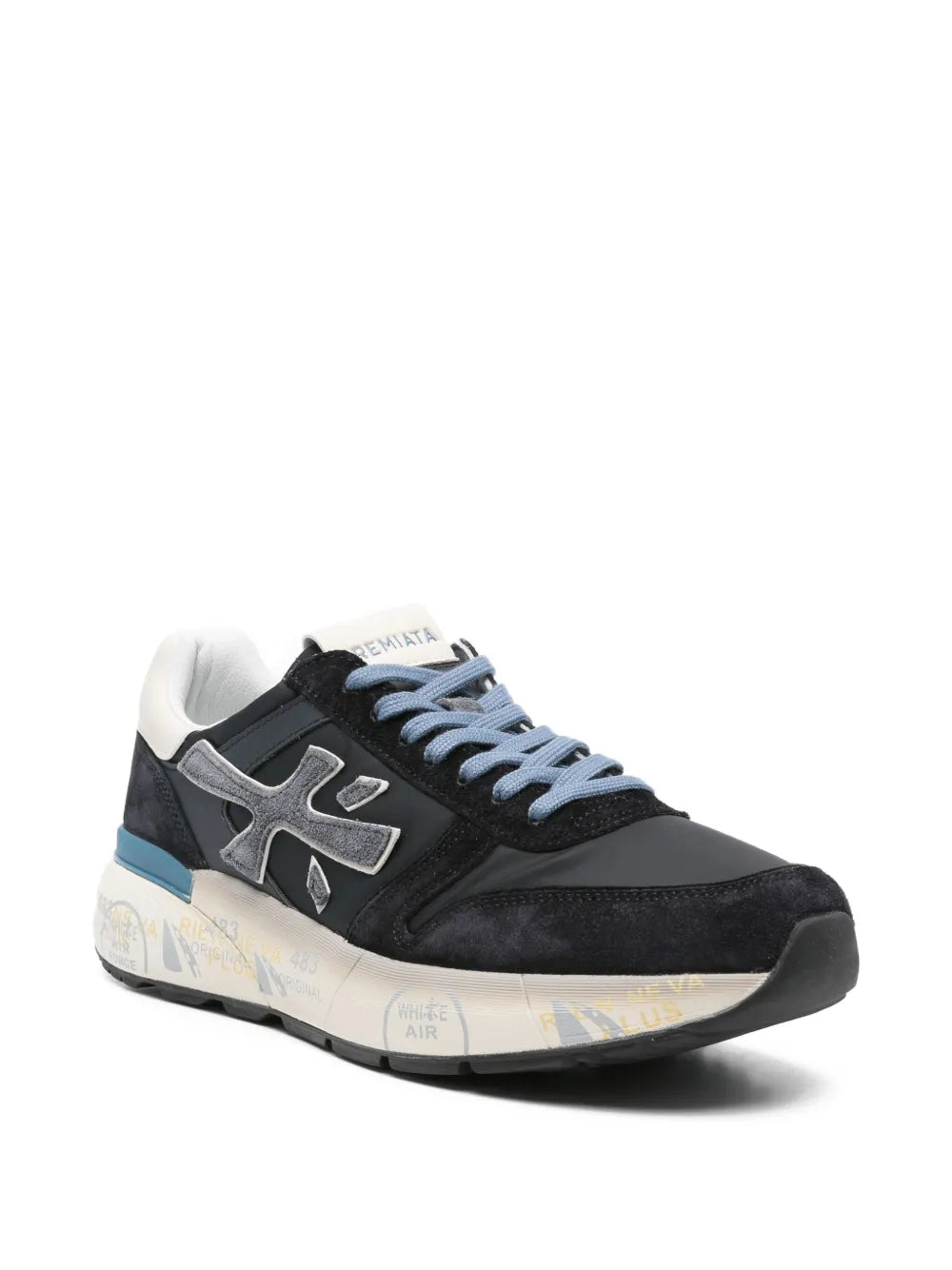 Premiata Suede-Leather Low-Top Sneakers