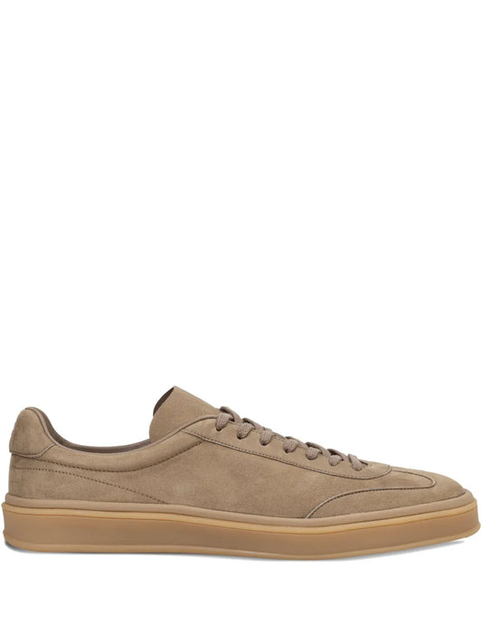 Boss X Beckham Suede Low-Top Sneakers
