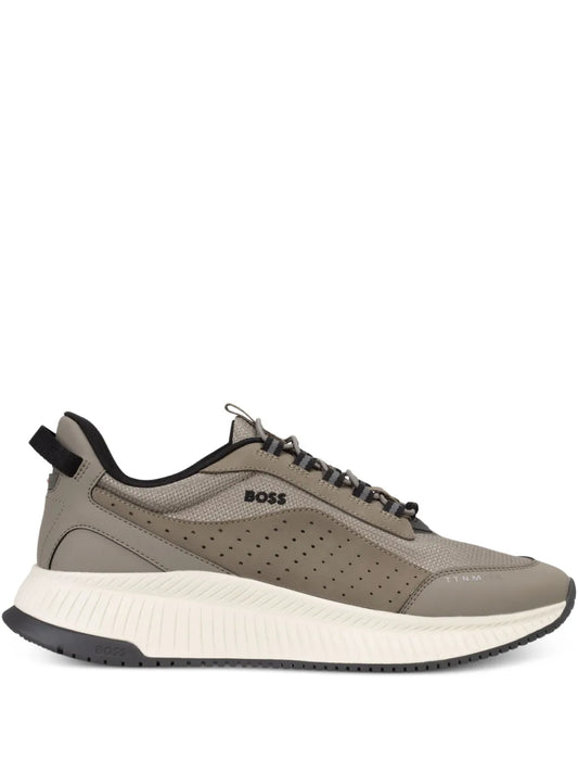Boss Perforated Lace-Up Sneakers