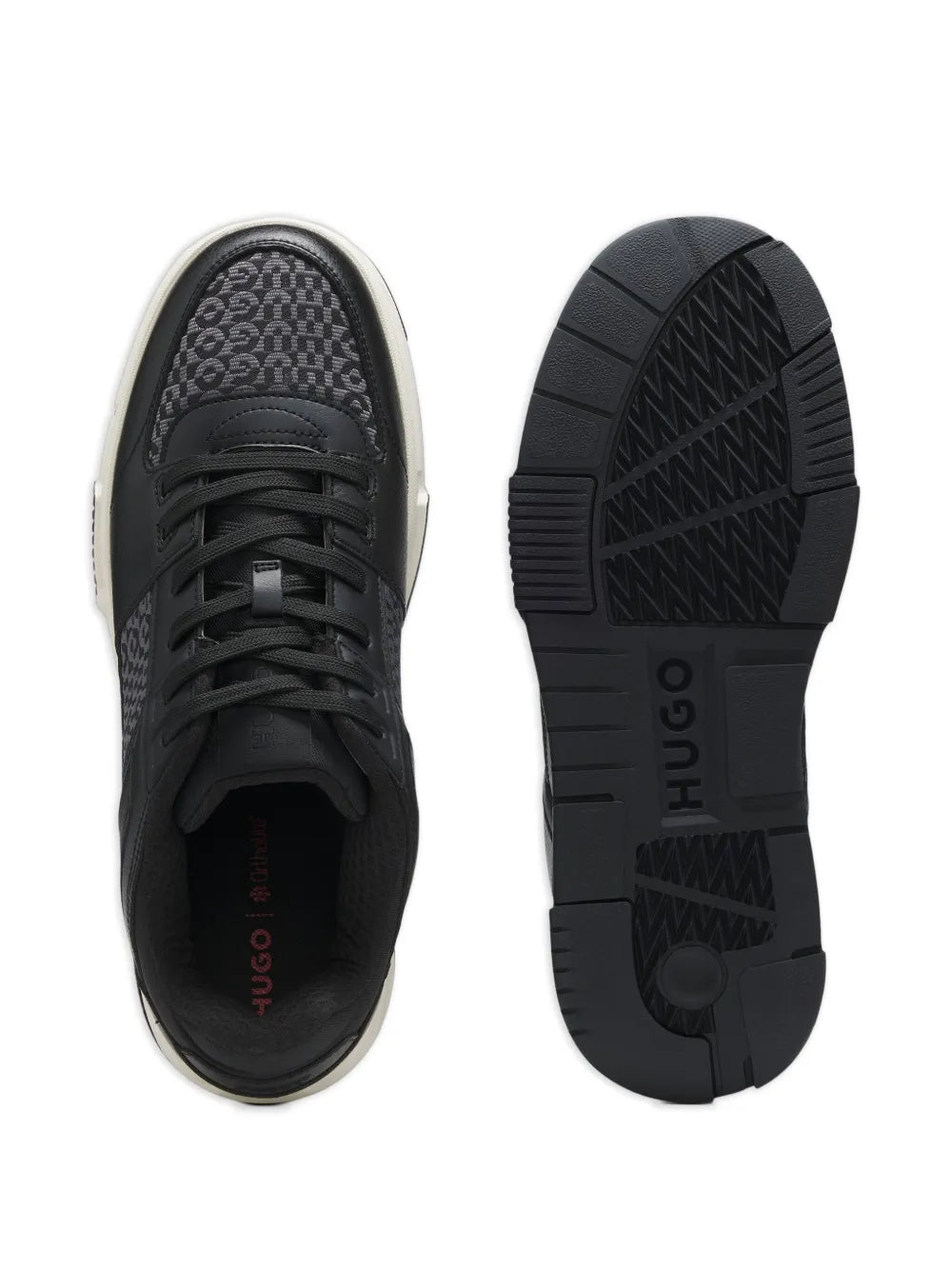Hugo Patterned Leather Sneakers