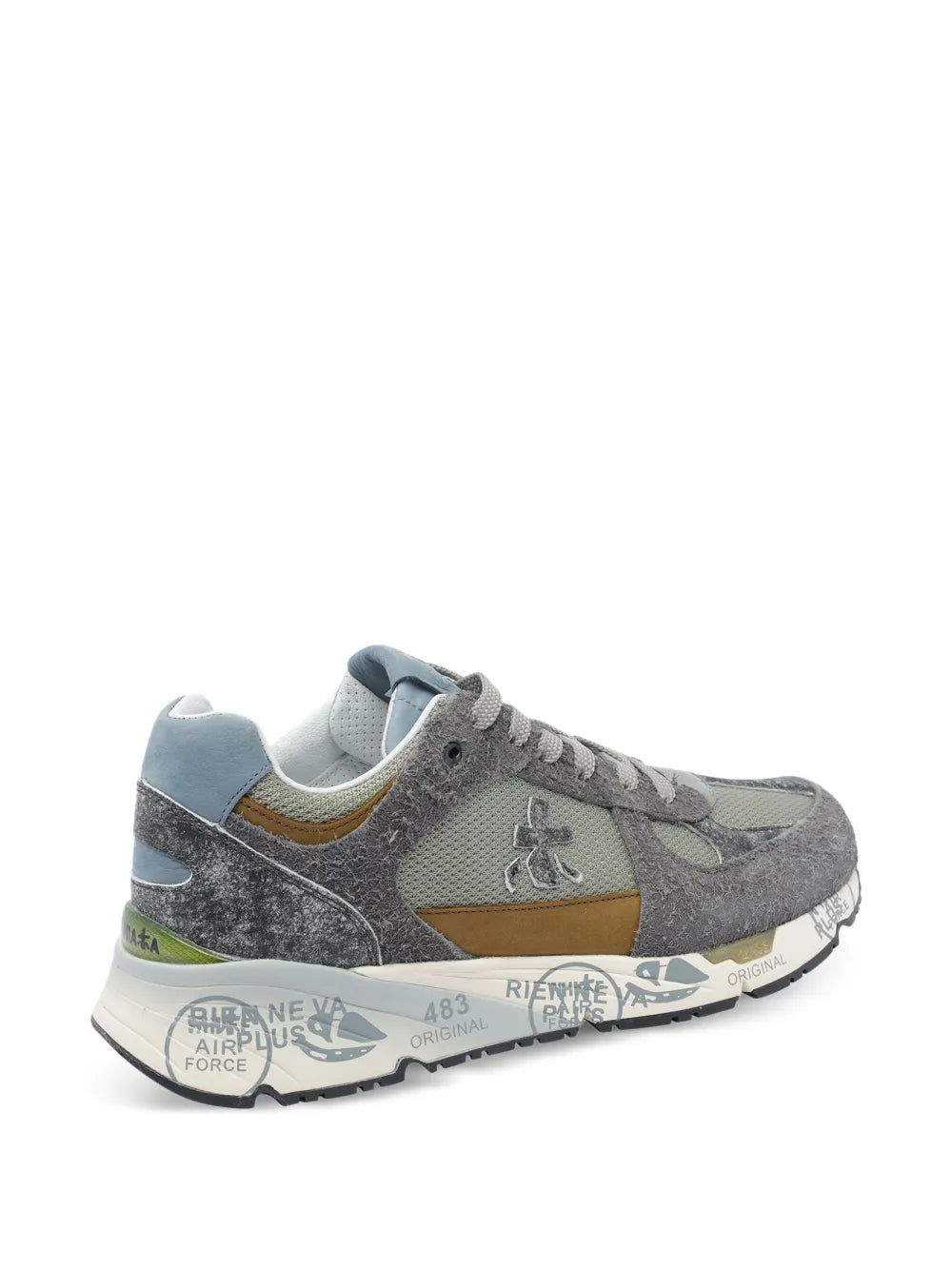 Premiata Suede-Panel Lace-Up Sneakers