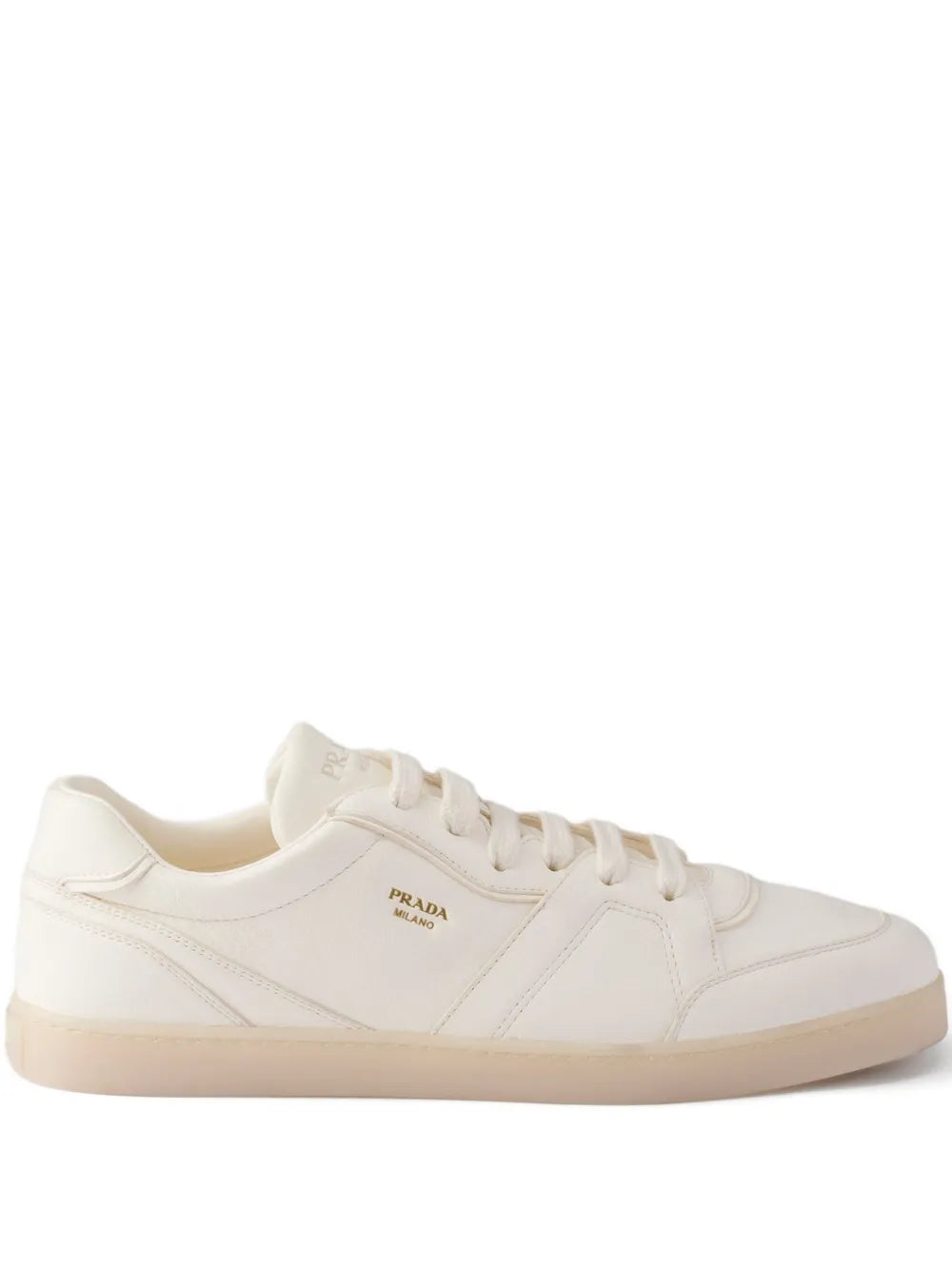 Prada Logo-Print Leather Trainers