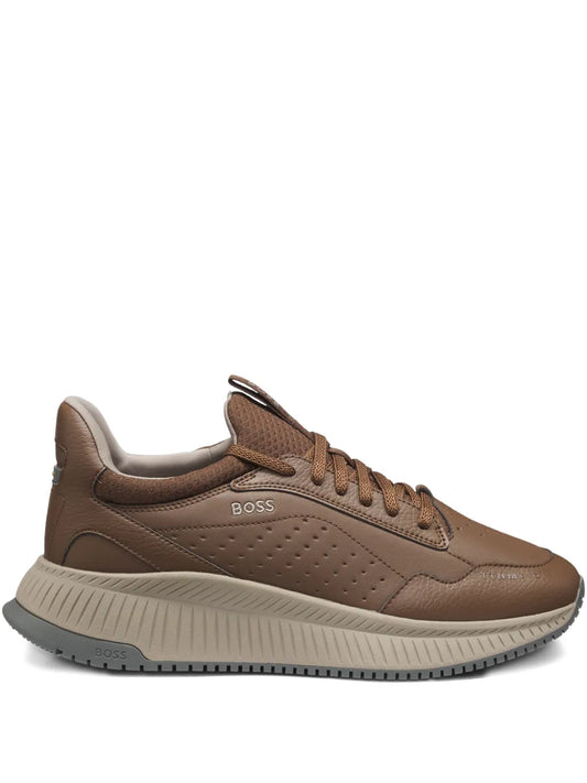 Boss Perforated Leather Sneakers