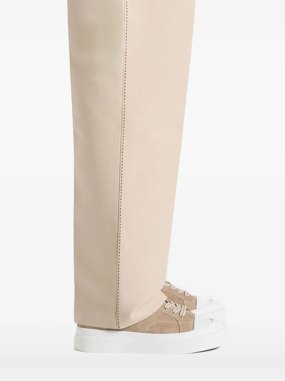 Mani e De Voir Vienna Contrast-Stitch Suede Sneakers