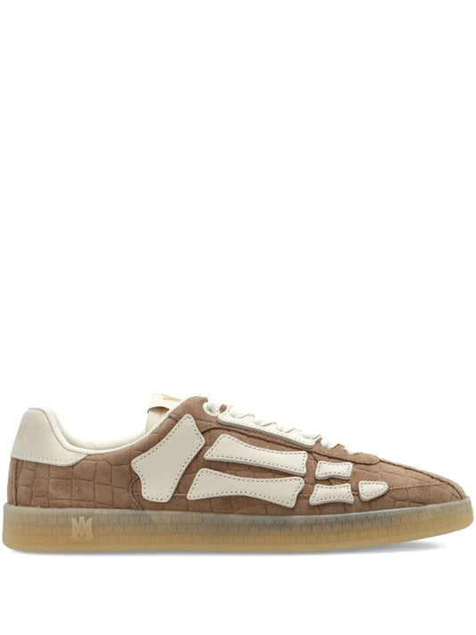 Amiri Crocodile-Embossed Skeleton Trainers