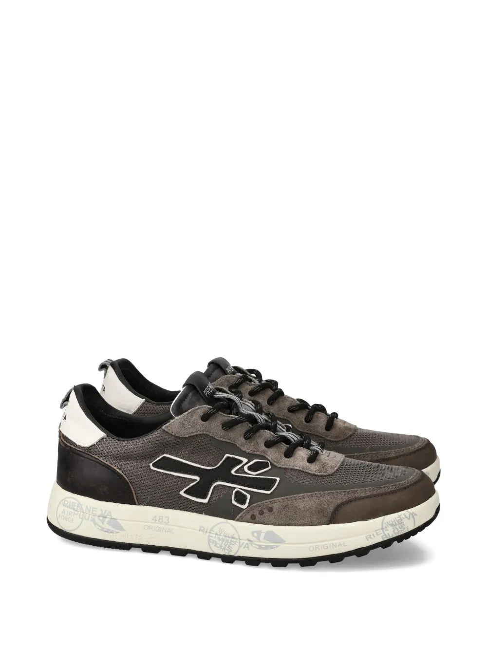 Premiata Nous 7725 Suede-Panel Sneakers