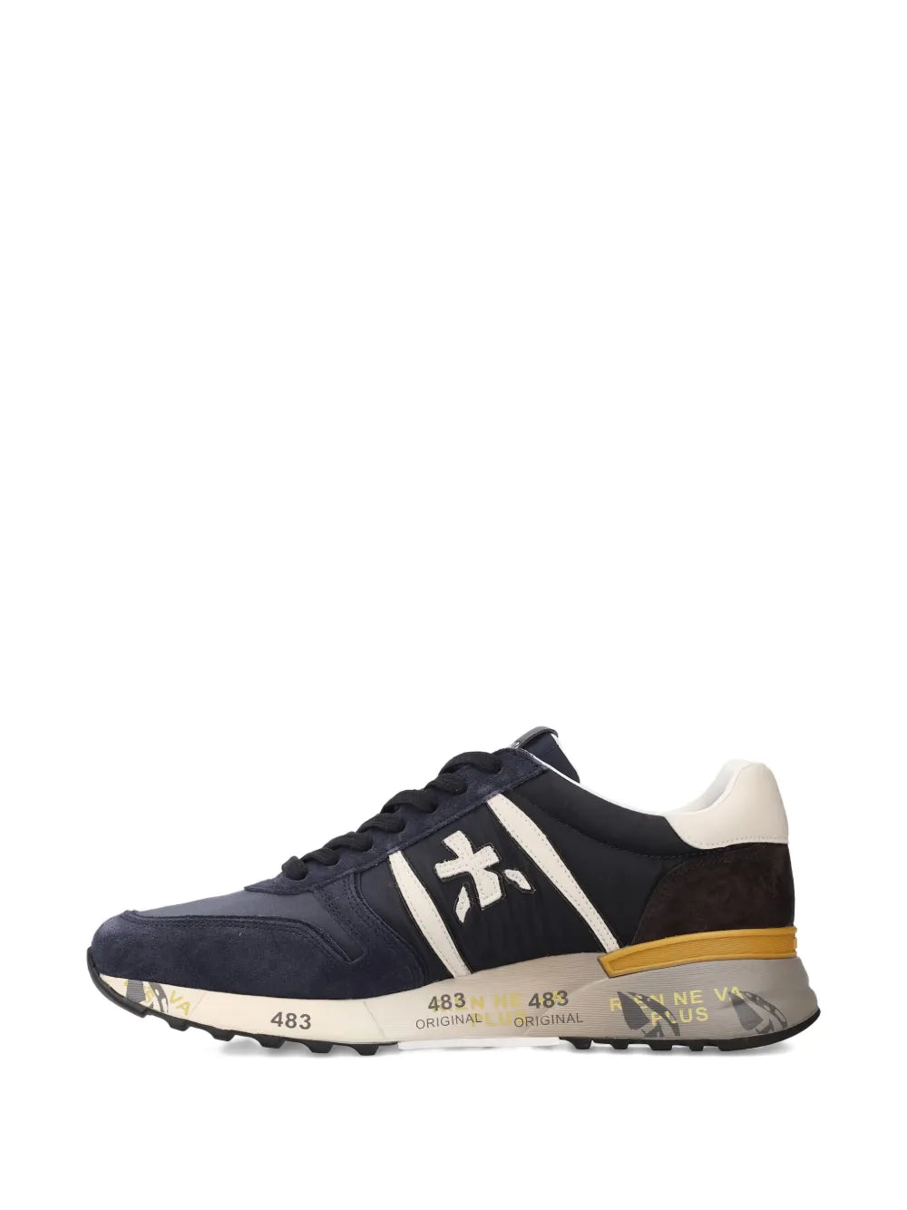Premiata Lander 7702 Suede-Panelled Lace-Up Sneakers