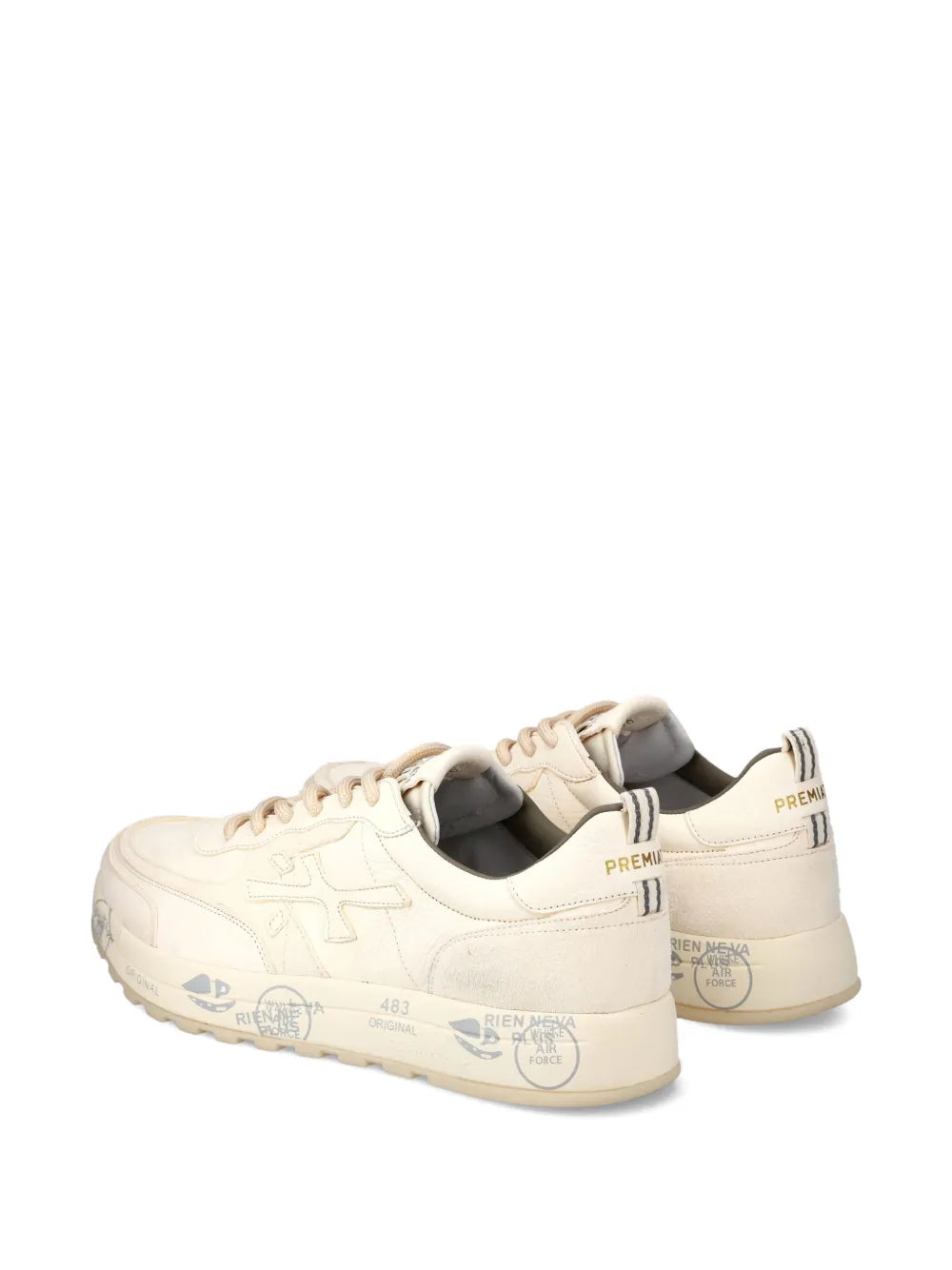 Premiata Nous 7733 Logo-Stamped Leather Sneakers