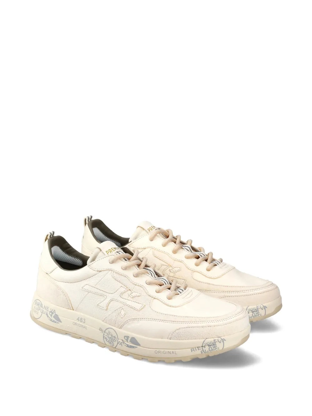 Premiata Nous 7733 Logo-Stamped Leather Sneakers