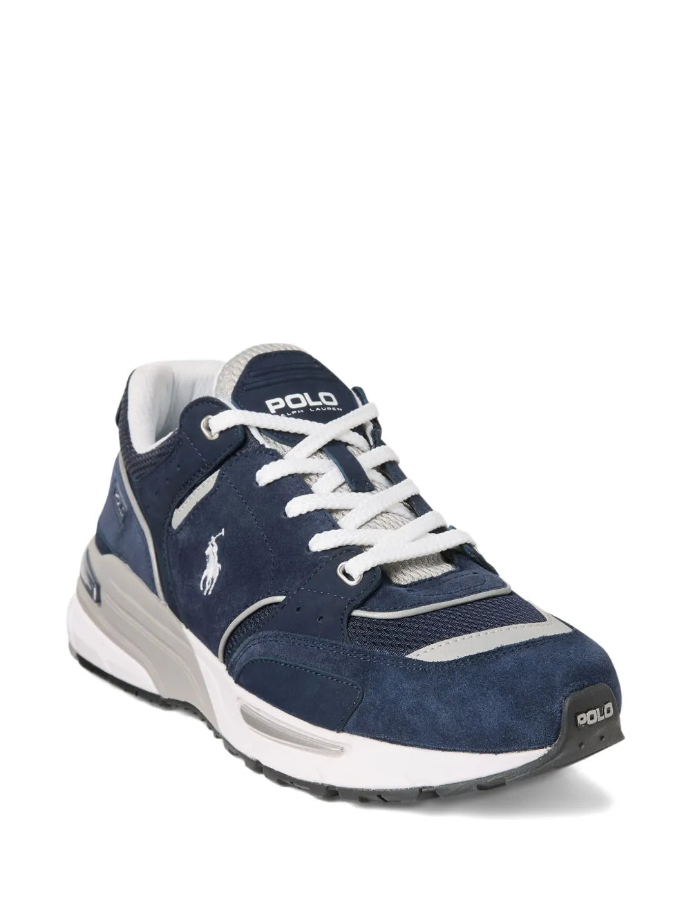 Polo Ralph Lauren Suede-Panelled Mesh Sneakers