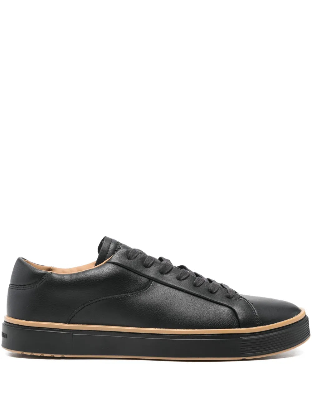 Emporio Armani Leather Lace-Up Sneakers