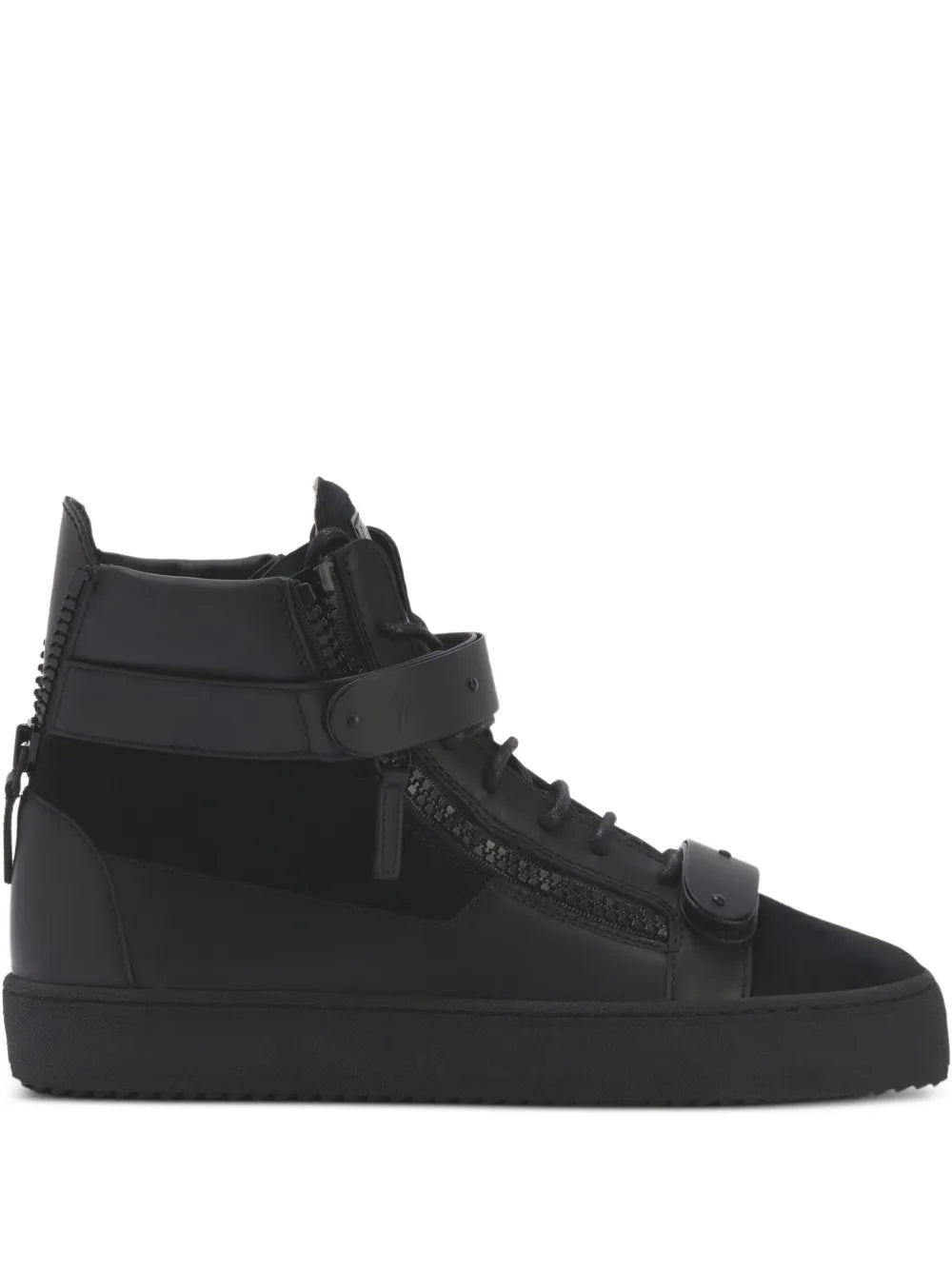 Giuseppe Zanotti Coby Matt Lace-Up Side-Zip Sneakers