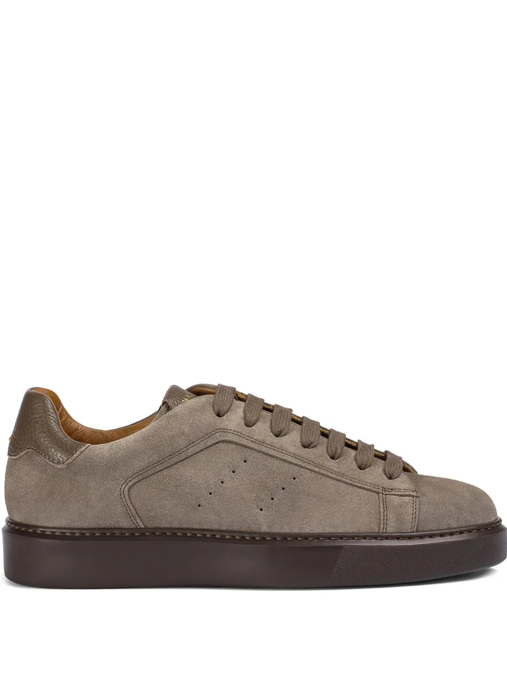 Doucal'S Perforated Detail Suede Sneakers