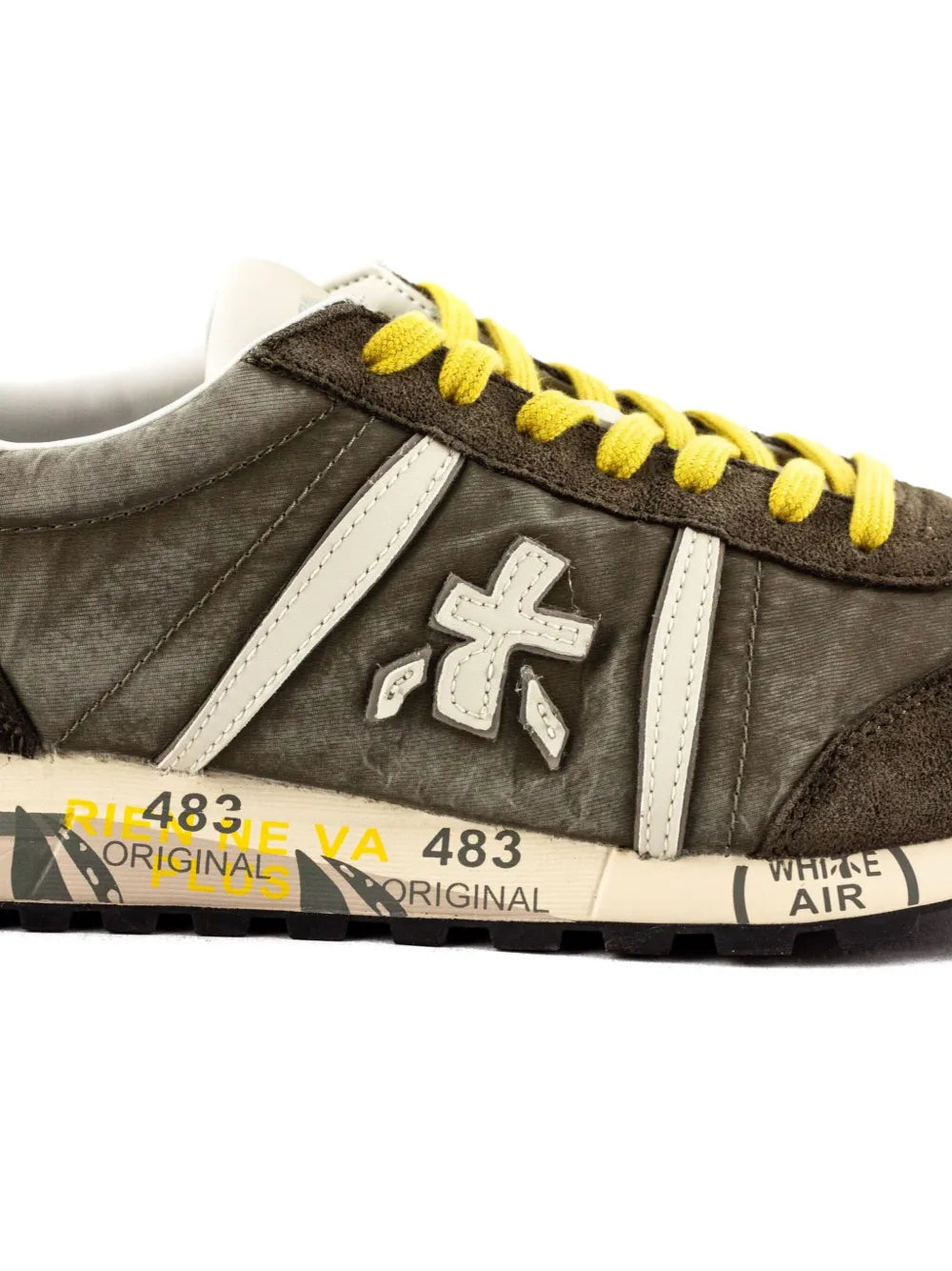 Premiata Lucy Leather-Stripe Sneakers