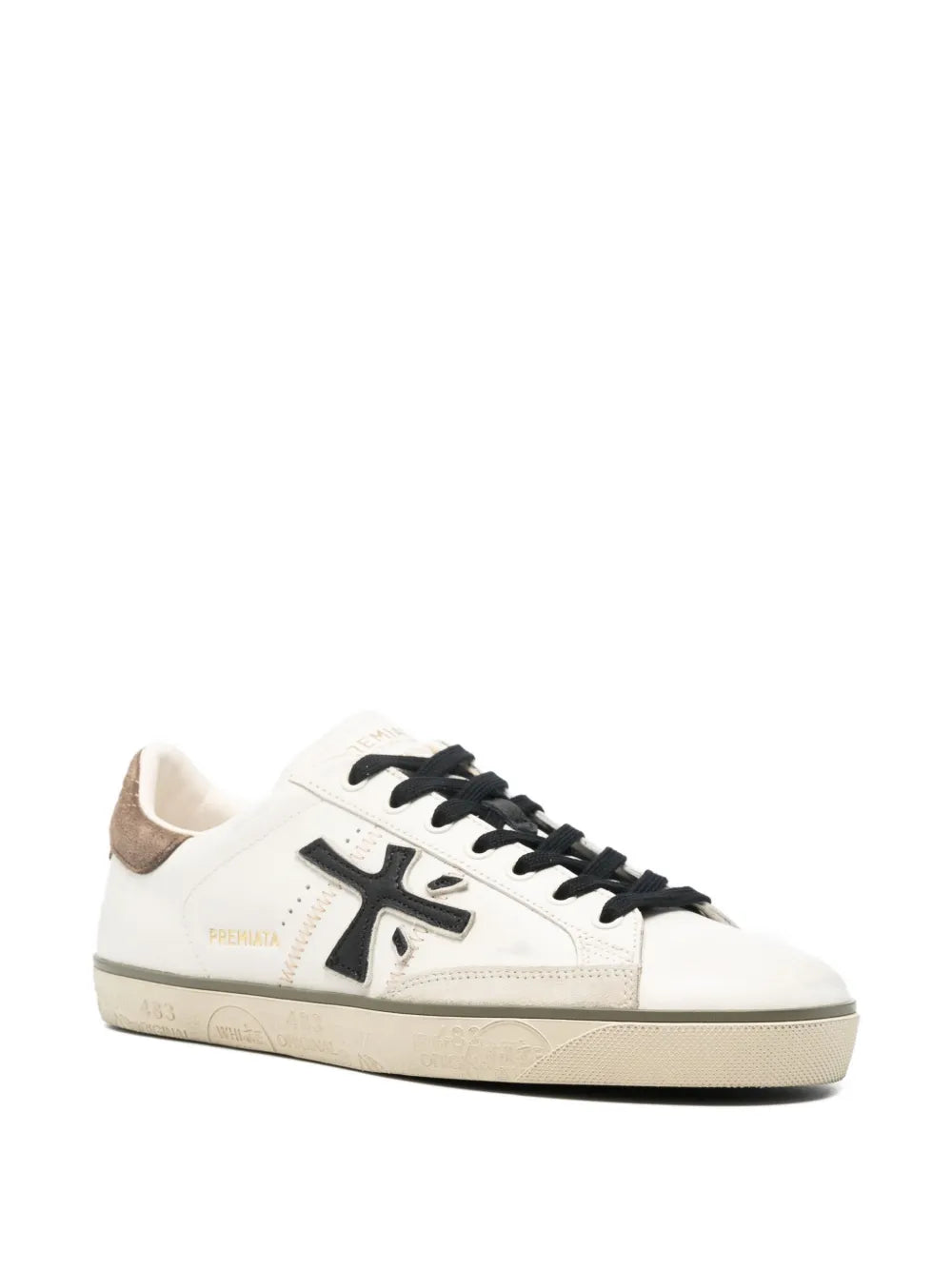 Premiata Leather Logo-Motif Sneakers