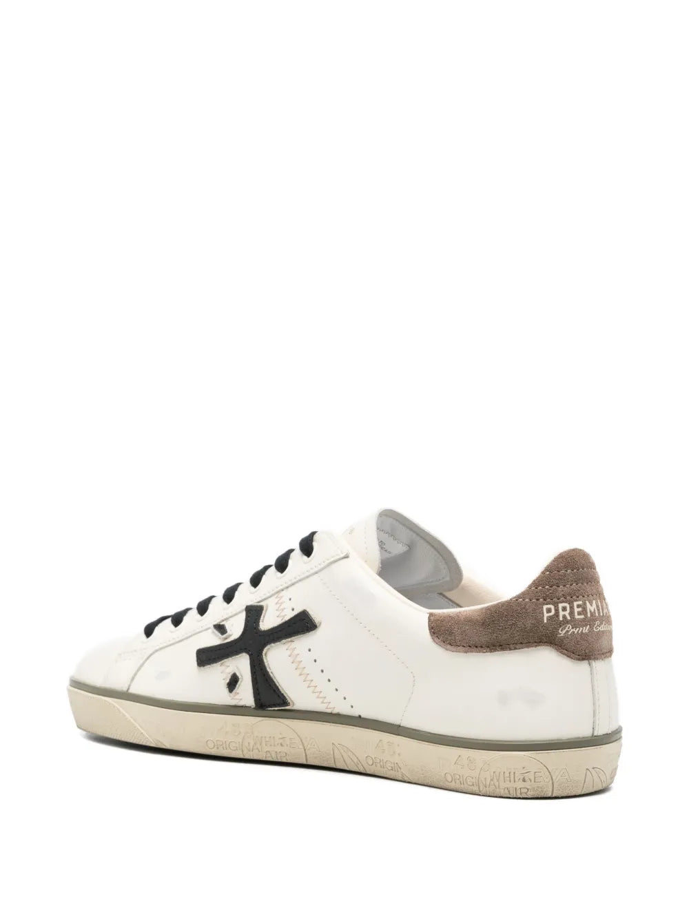 Premiata Leather Logo-Motif Sneakers