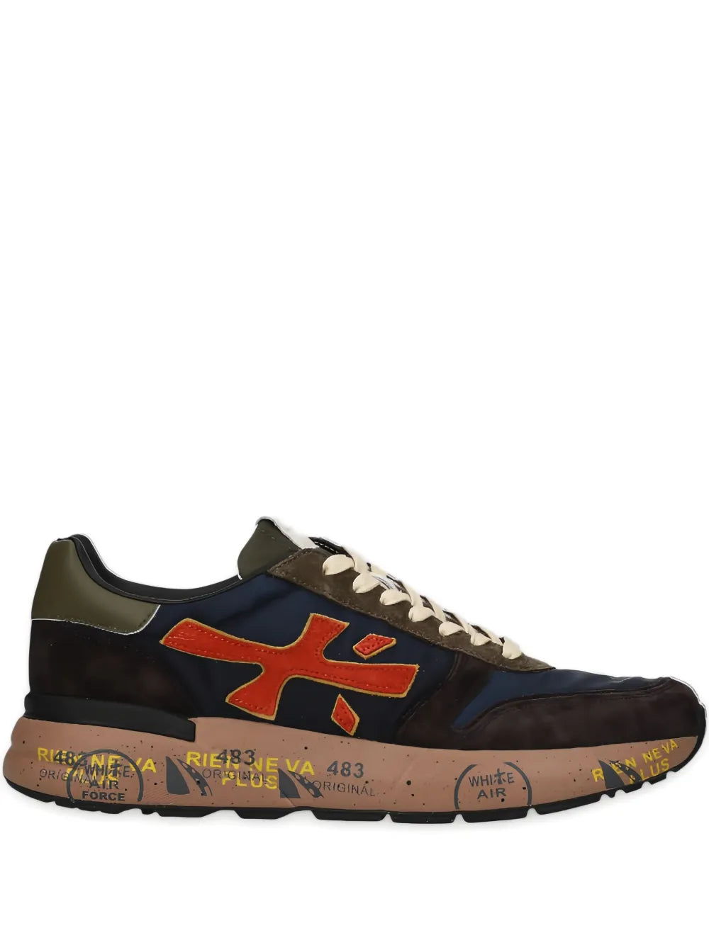 Premiata Mick Suede-Panelled Logo Sneakers