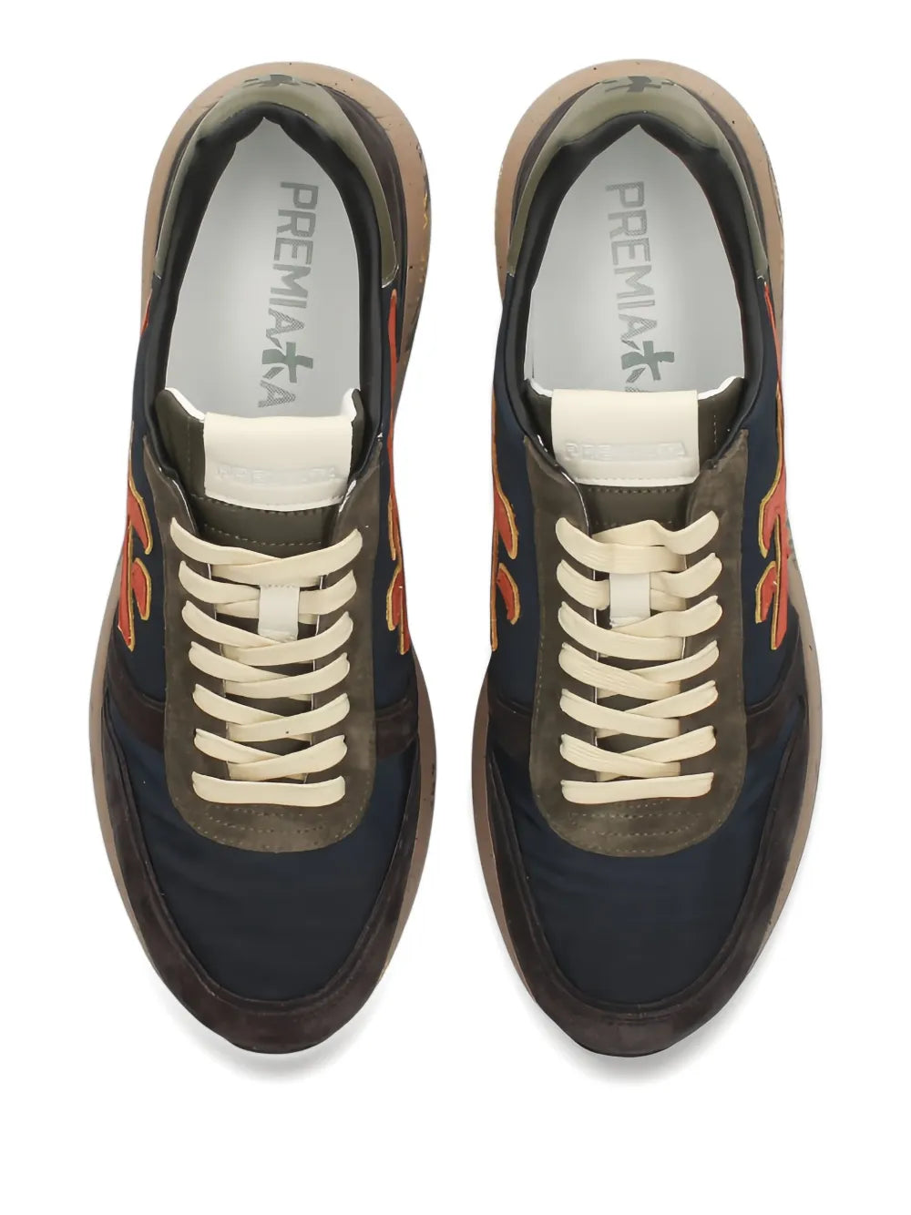 Premiata Mick Suede-Panelled Logo Sneakers