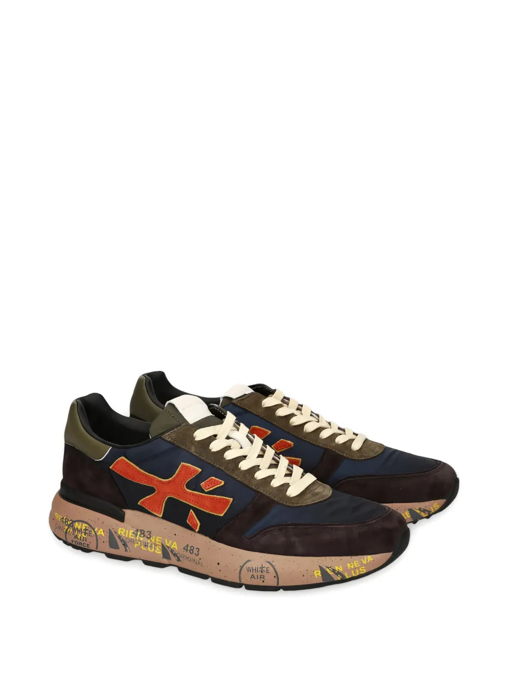 Premiata Mick Suede-Panelled Logo Sneakers