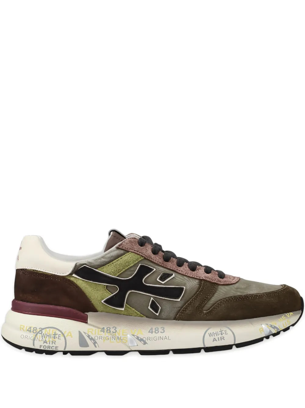 Premiata Mick Suede Leather Panel Sneakers
