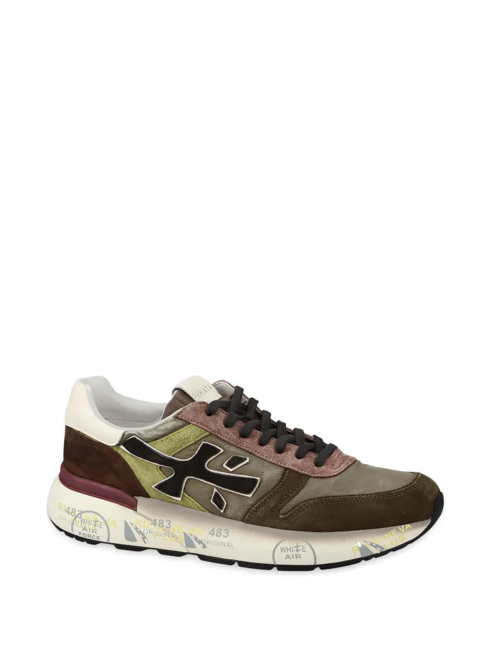 Premiata Mick Suede Leather Panel Sneakers