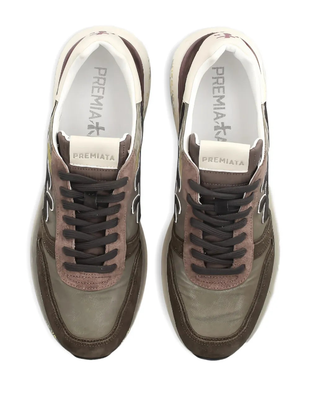 Premiata Mick Suede Leather Panel Sneakers
