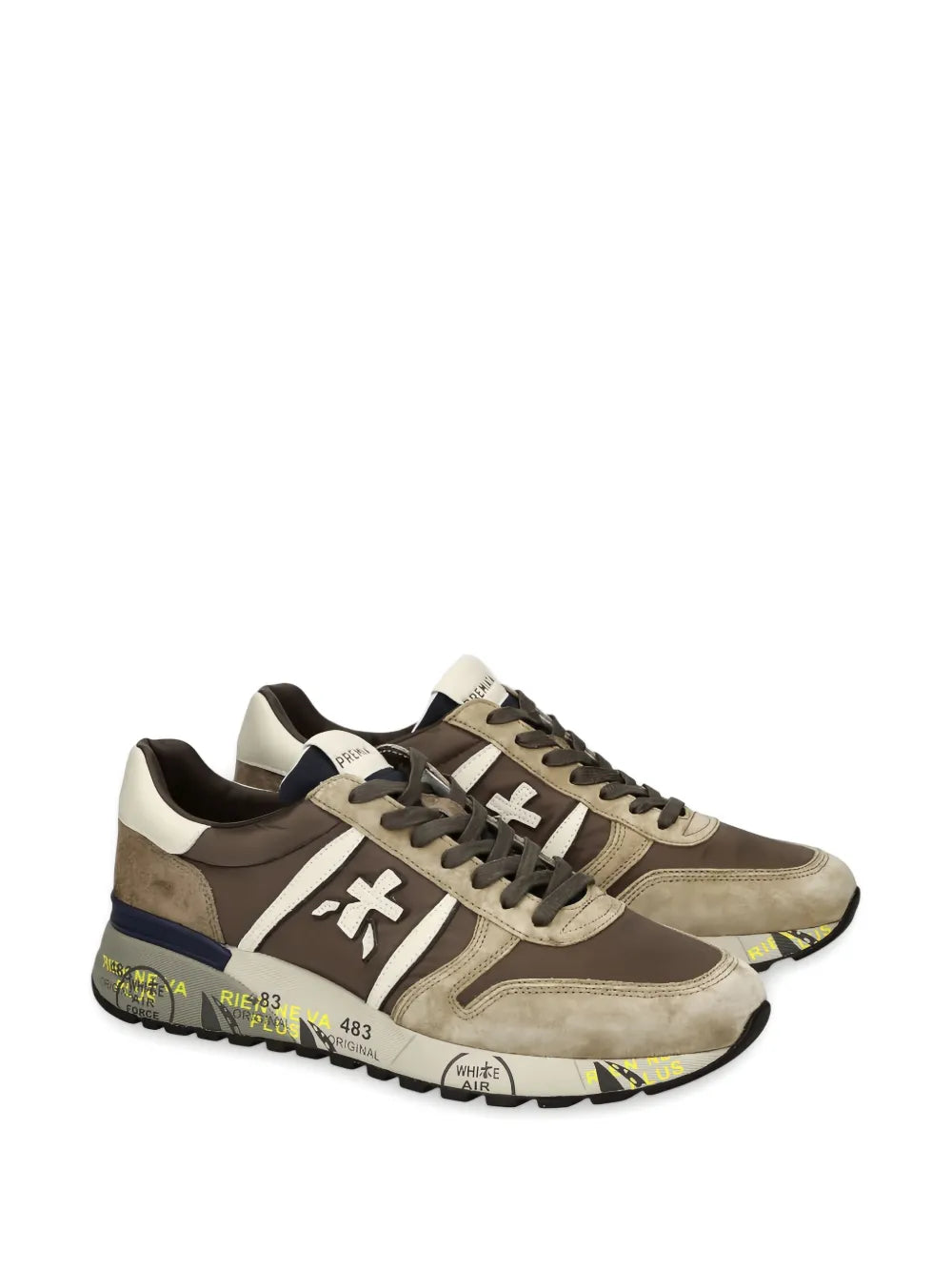 Premiata Lander Cross-Detail Suede Sneakers