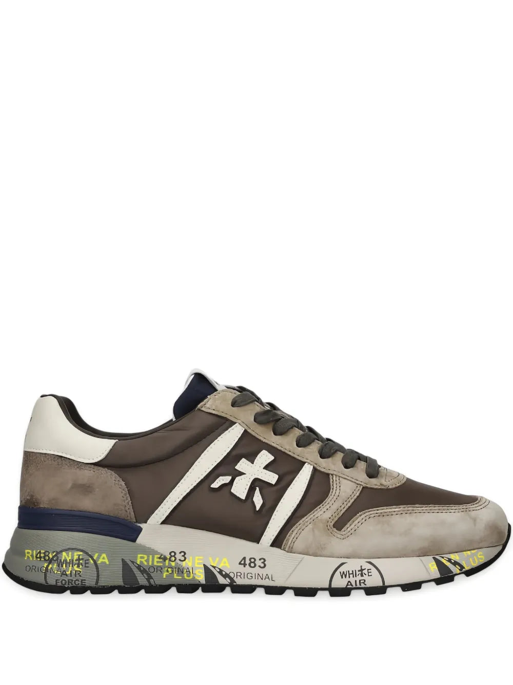 Premiata Lander Cross-Detail Suede Sneakers