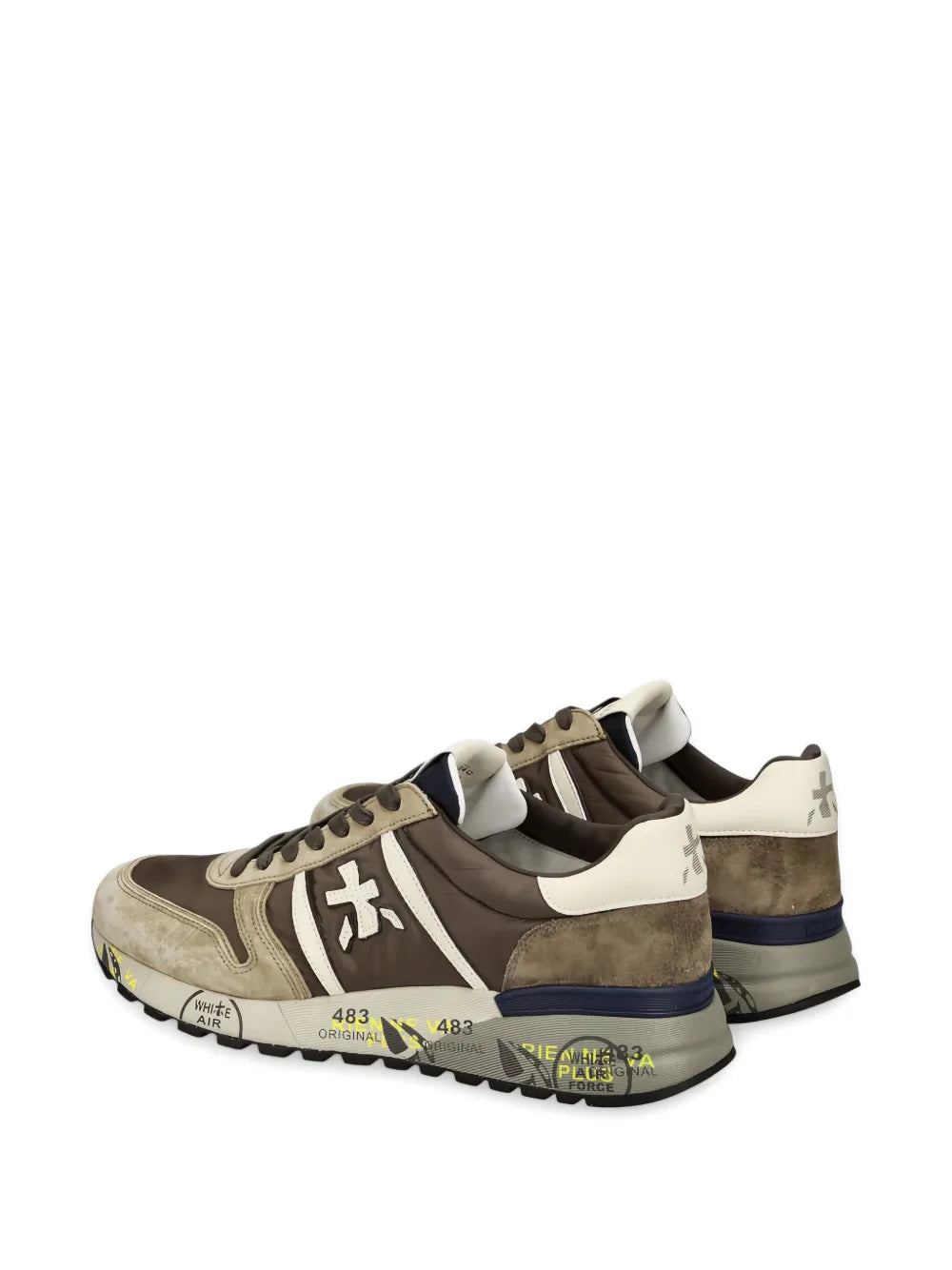 Premiata Lander Cross-Detail Suede Sneakers
