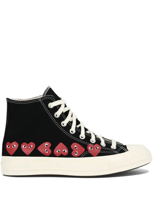 Comme Des Gar ns Play x Converse Heart-Print High-Top Trainers