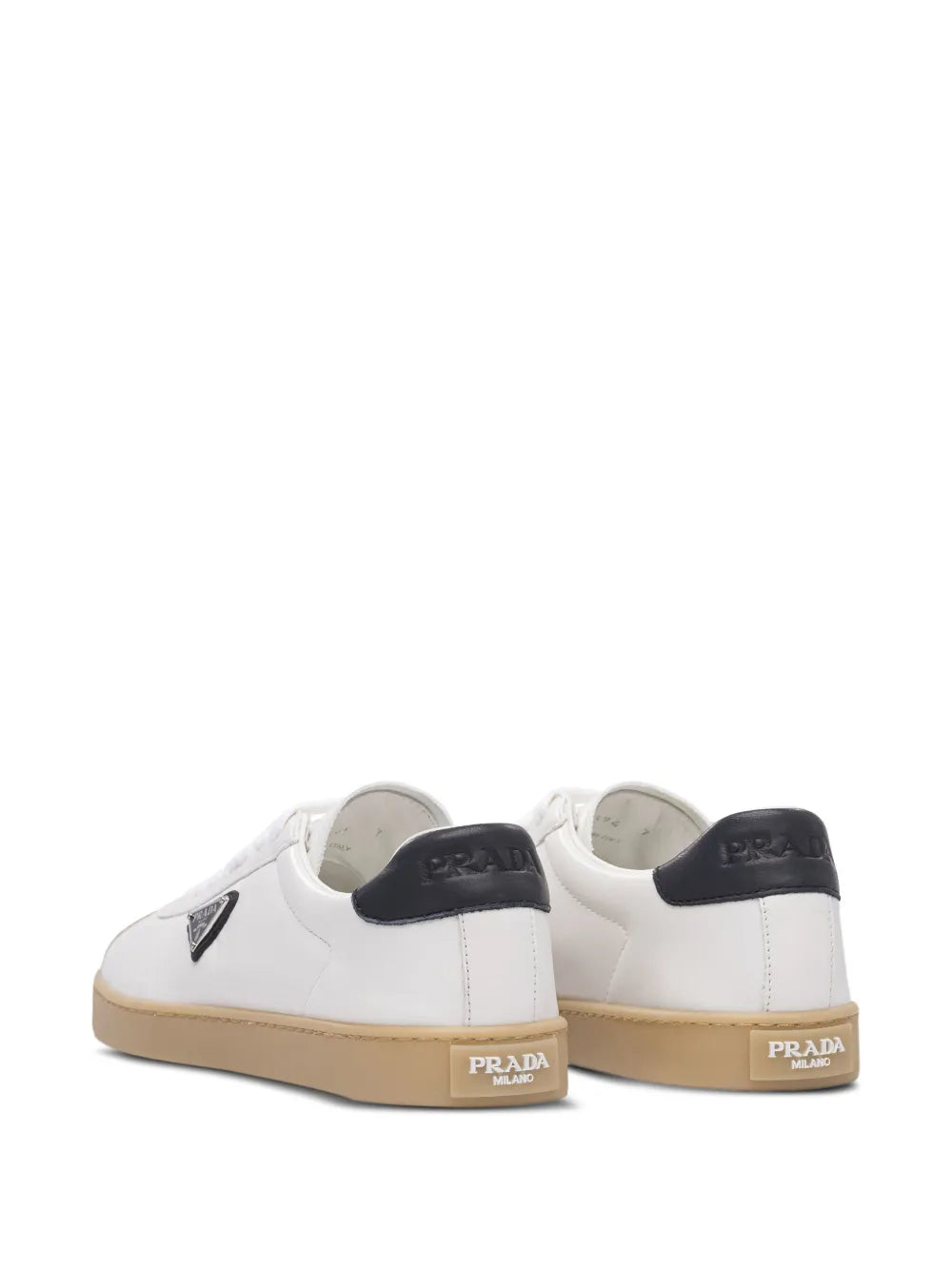 Prada Track Leather Logo-Plaque Sneakers