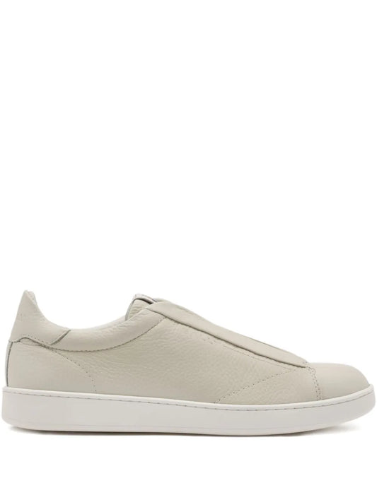 Bally Grained Leather Retro Crest Sneakers