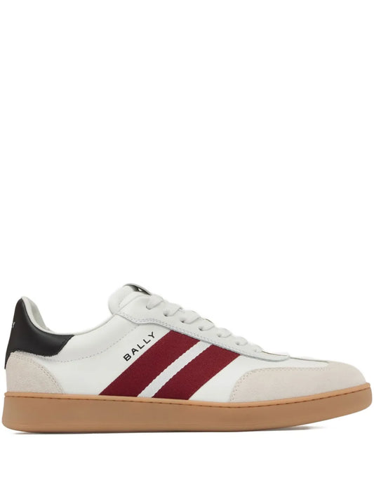 Bally Retro Crest Striped Leather