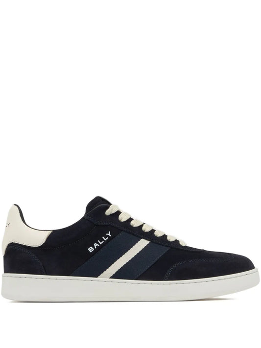 Bally Retro Crest Stripe Suede Sneakers