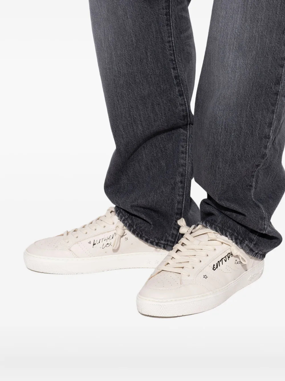 Enterprise Japan Perforated Leather Sneakers
