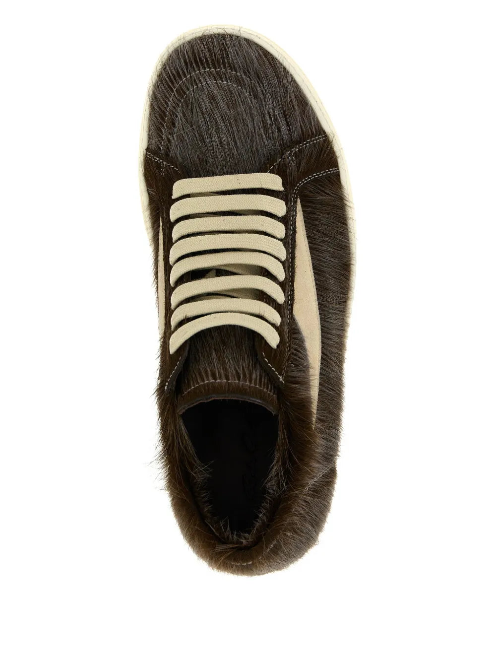 Rick Owens Concordians Hair-On Lace-Up Sneakers