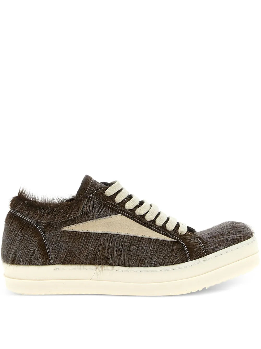 Rick Owens Concordians Hair-On Lace-Up Sneakers