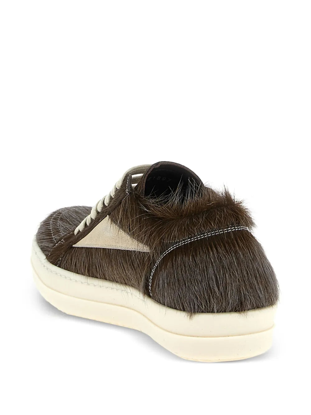 Rick Owens Concordians Hair-On Lace-Up Sneakers