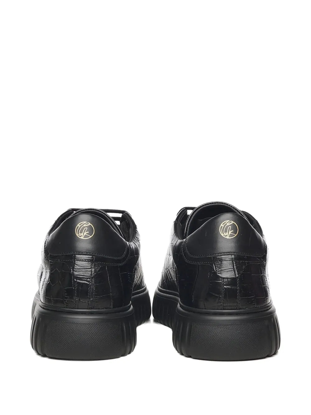Giuliano Galiano Crocodile-Effect Leather Sneakers