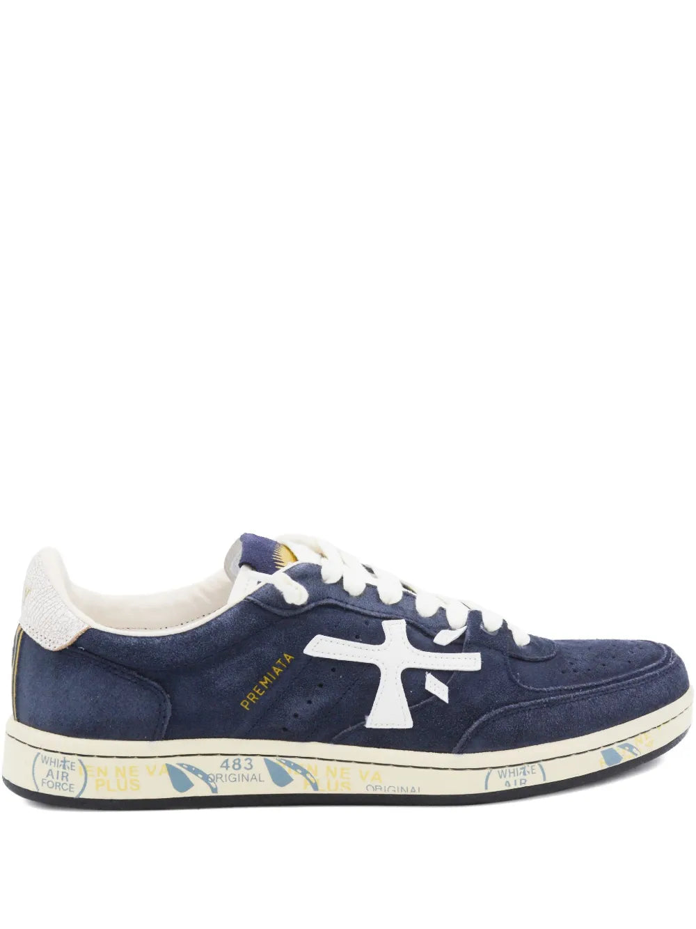 Premiata Basket Clay 7708 Suede Lace-Up Sneakers