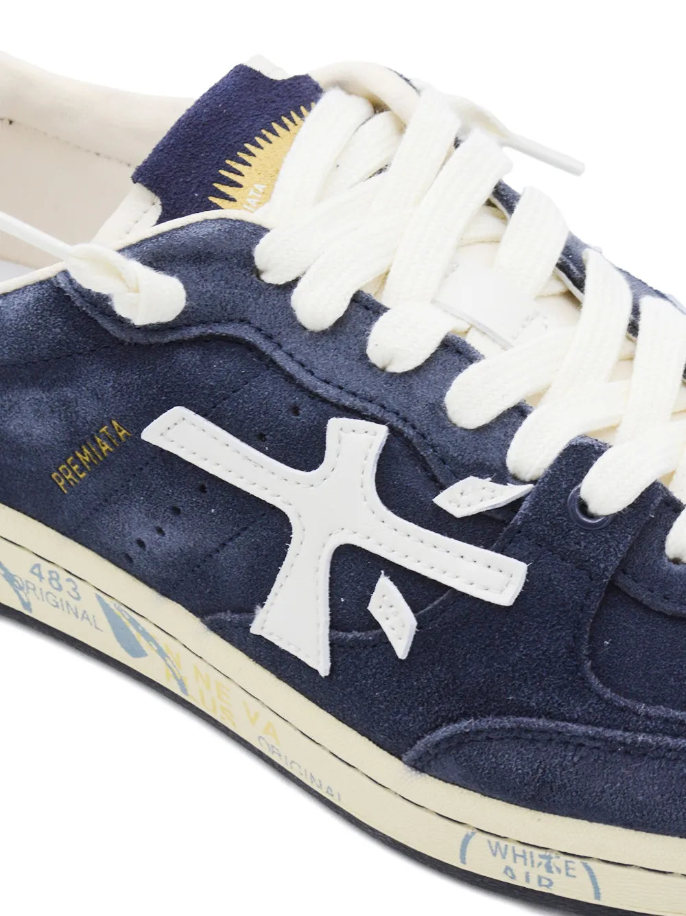 Premiata Basket Clay 7708 Suede Lace-Up Sneakers