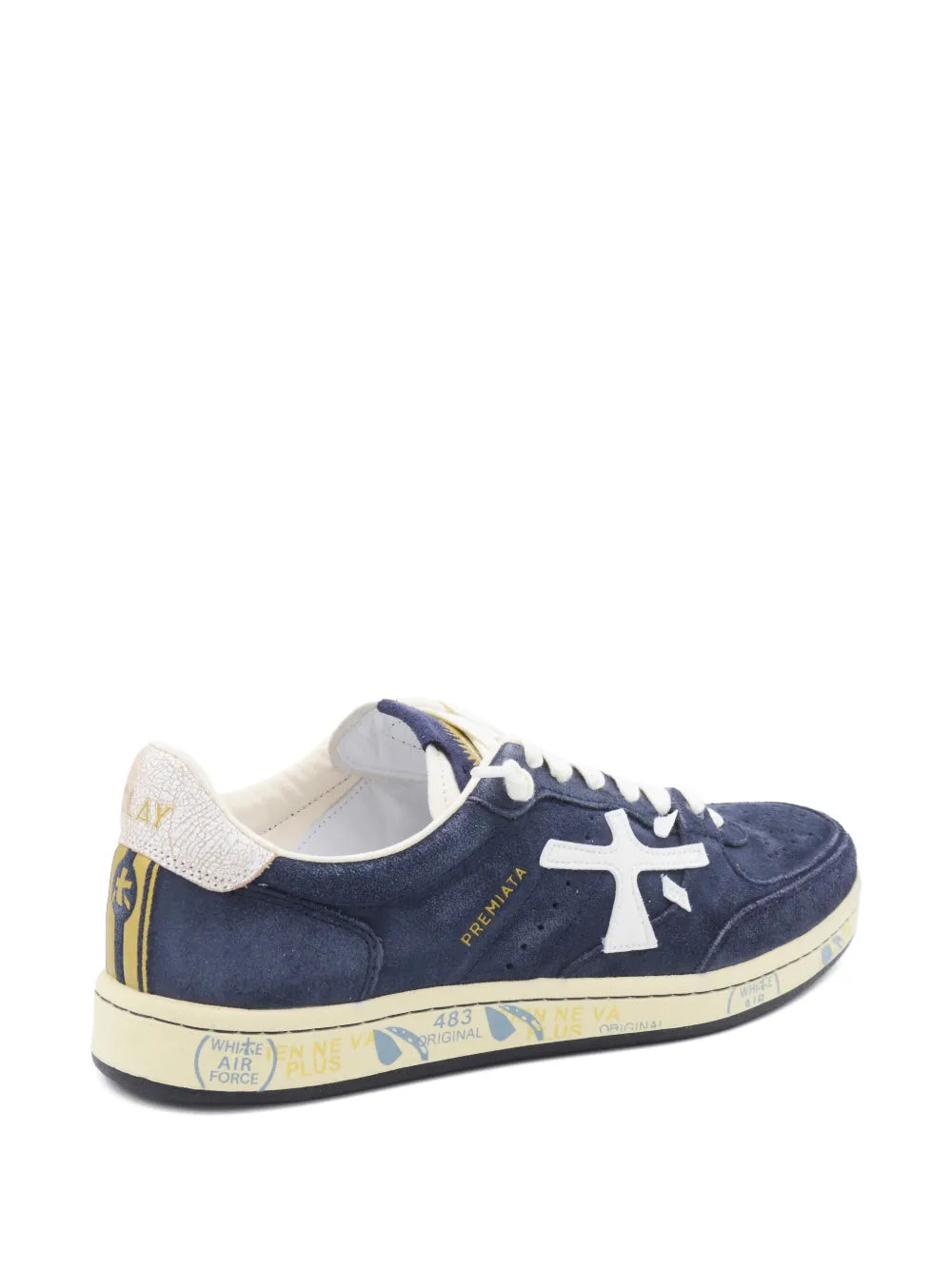Premiata Basket Clay 7708 Suede Lace-Up Sneakers